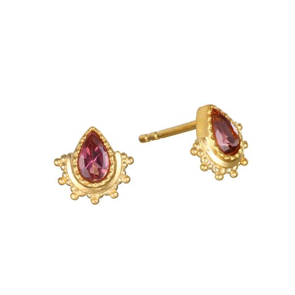 satya jewelry Majestic Feminine Pink Tourmaline Earrings