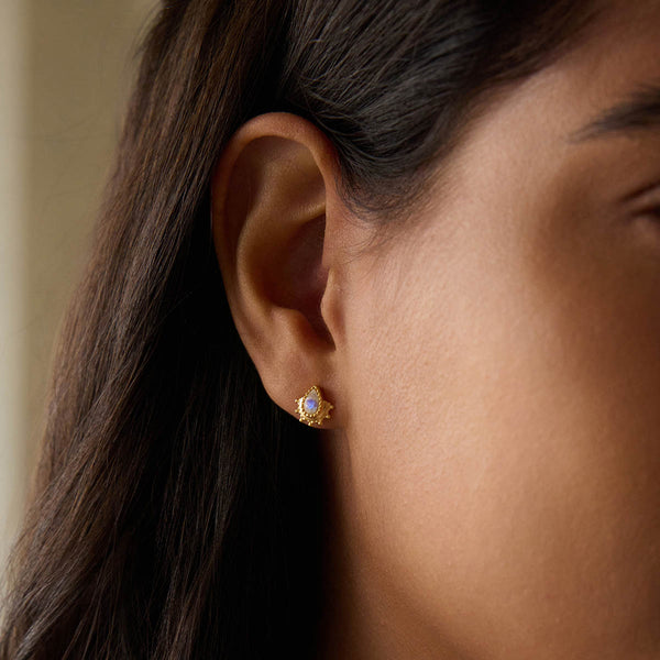 Satya Jewelry Majestic Nature Rainbow Moonstone Earrings