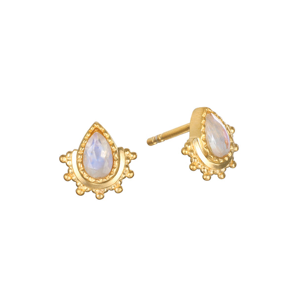 satya jewelry Majestic Nature Rainbow Moonstone Earrings