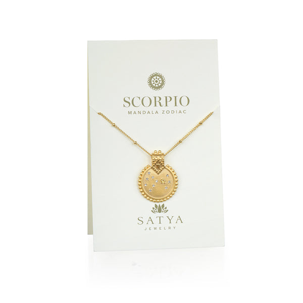 Satya Jewelry Mandala Zodiac Scorpio Citrine Necklace