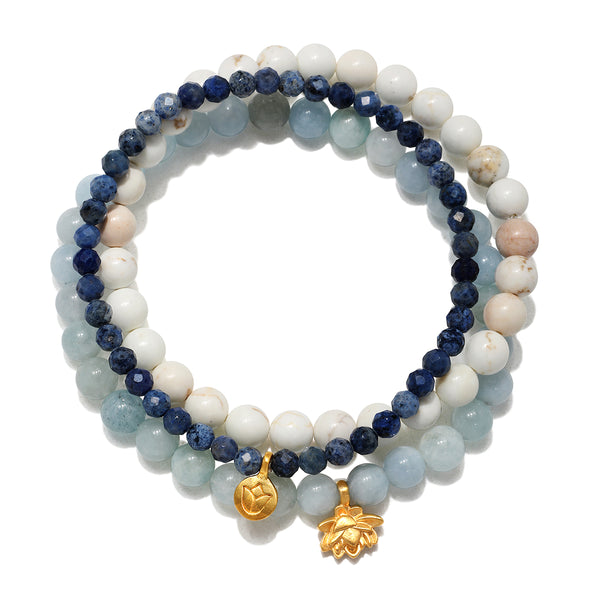satya jewelry Manifest Positivity Gemstone Bracelet Set