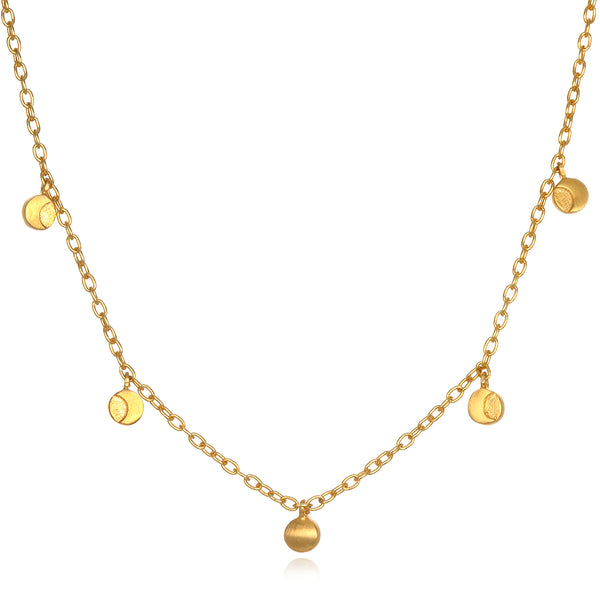satya jewelry Moon Phases of Femininity Gold Choker