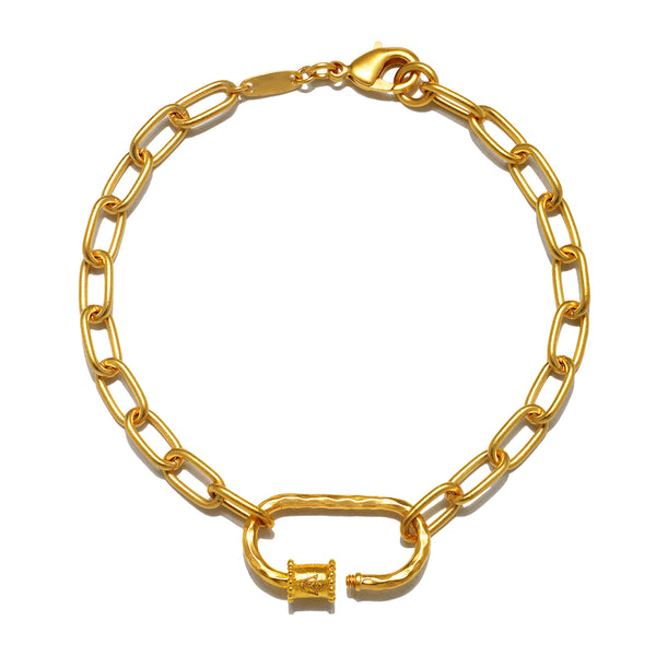 Satya Jewelry New Beginnings Lotus Charm Holder Bracelet