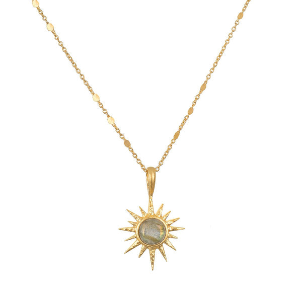 satya jewelry North Star Labradorite Starburst Necklace