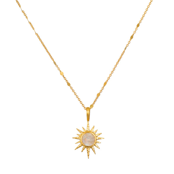 satya jewelry North Star Moonstone Starburst Necklace