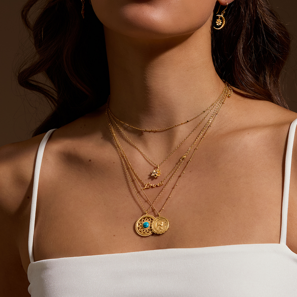 Satya Jewelry Nurture Intuition Turquoise Mandala Necklace