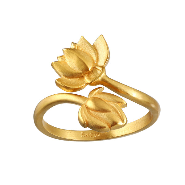 satya jewelry Open to Possibilities Double Lotus Ring