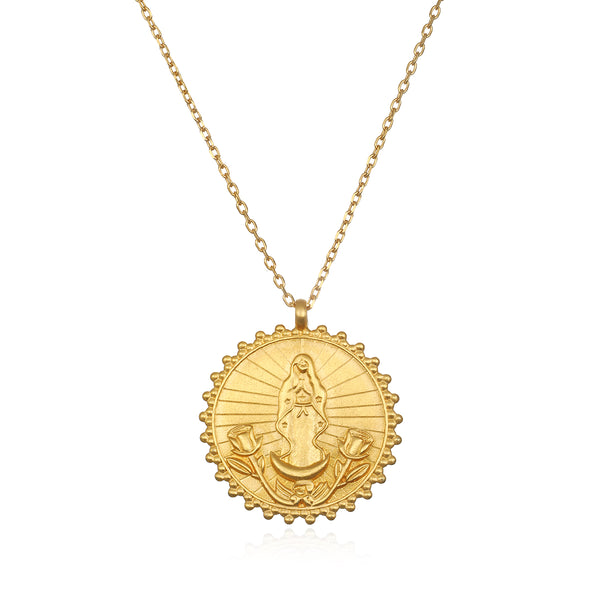 satya jewelry Our Lady of Guadalupe Divine Mother Necklace
