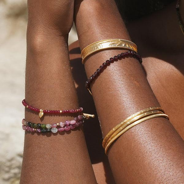 Satya Jewelry Peaceful Beginnings Tourmaline Toggle Bracelet