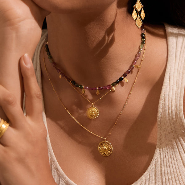 Satya Jewelry Prosperous Blessings Lakshmi Necklace