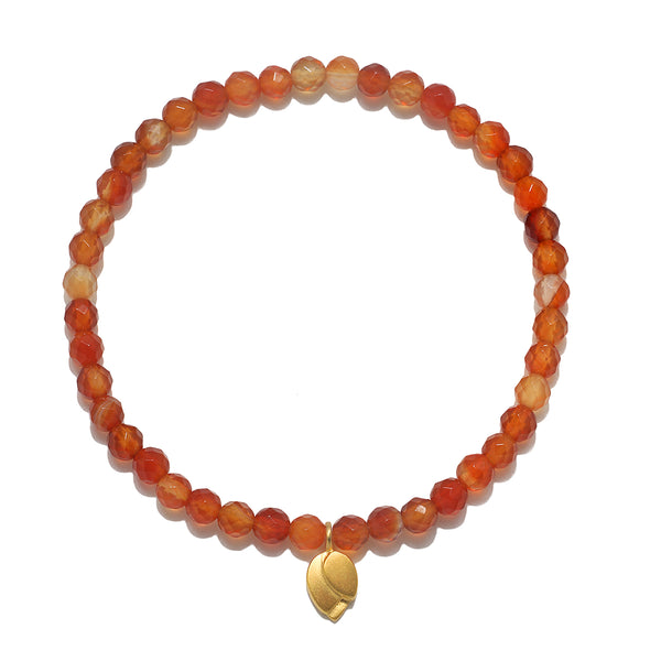 satya jewelry Rooted in Strength Lotus Carnelian Gemstone Bracelet
