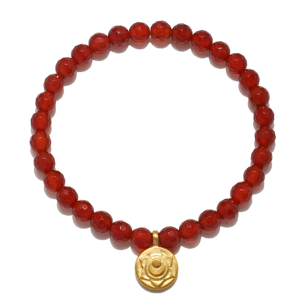 satya jewelry Sacral Chakra Carnelian Stretch Bracelet