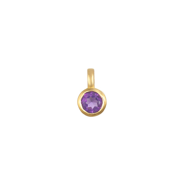 satya jewelry Amethyst Bezel Charm