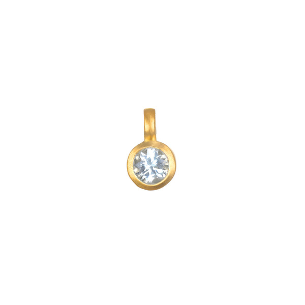 satya jewelry Aquamarine Bezel Charm