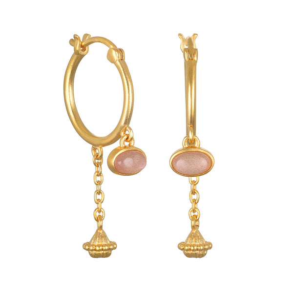 satya jewelry Balancing Energy Moonstone Earrings
