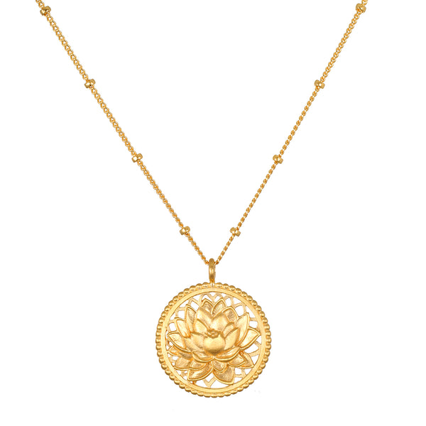 satya jewelry Blessed Beginnings Lotus Necklace