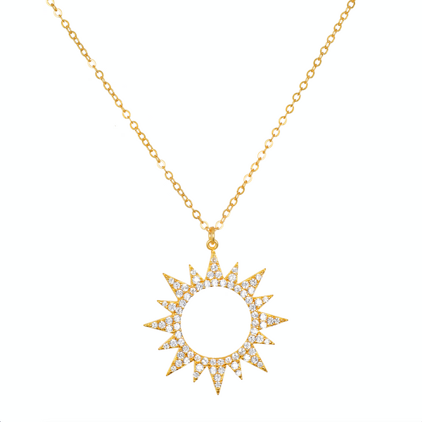 satya jewelry Bright Sun CZ Necklace