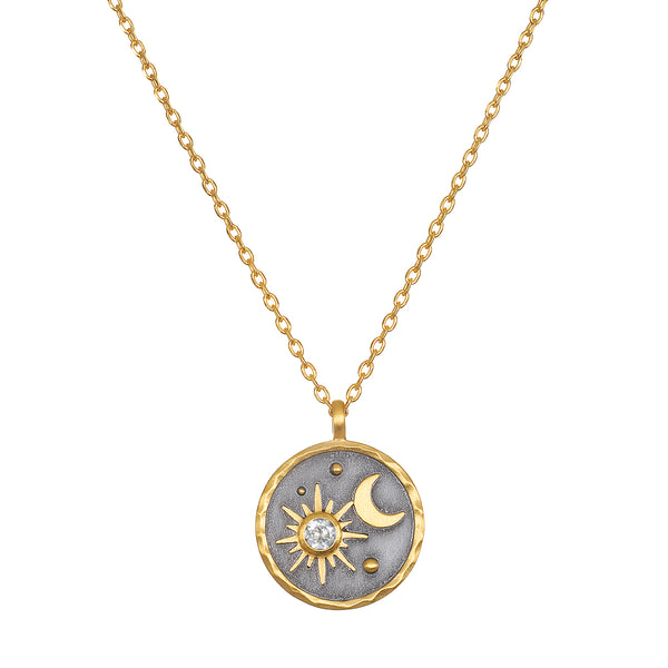 satya jewelry Celestial Birthstone Necklace - April