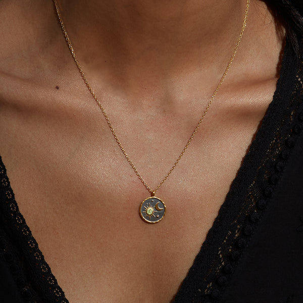 Satya Jewelry Celestial Birthstone Necklace - August