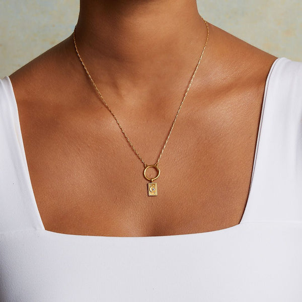 Satya Jewelry Celestial Rectangle Charm