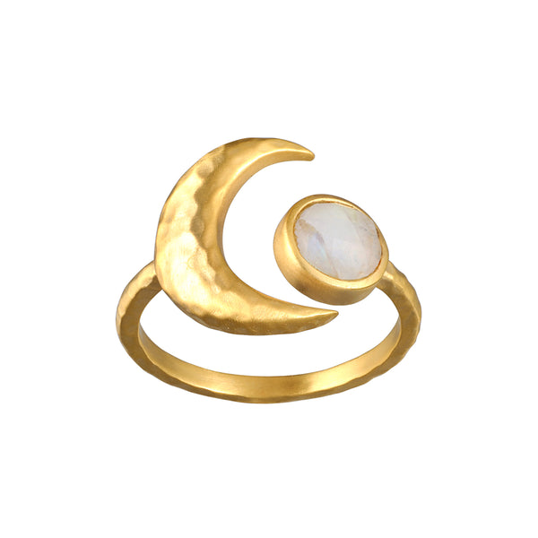 satya jewelry Cradled in Light Moonstone Ring