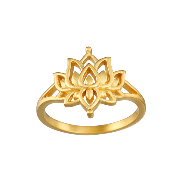 satya jewelry Cut out Gold Lotus Ring