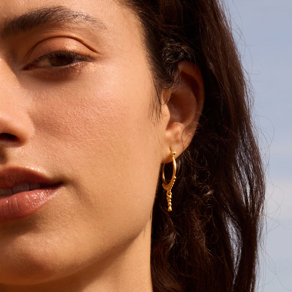 Satya Jewelry Drops Of Beauty Dot Hoop Earrings