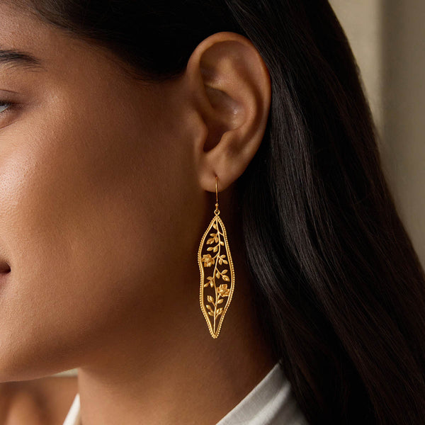 Satya Jewelry Expanding Beauty Lotus Earrings