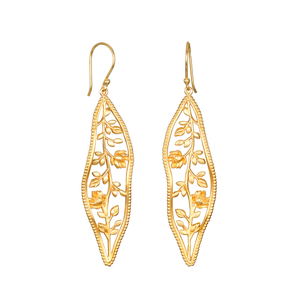 satya jewelry Expanding Beauty Lotus Earrings