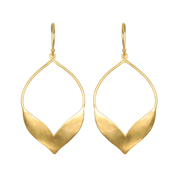 satya jewelry Fluttering Petals Gold Earrings