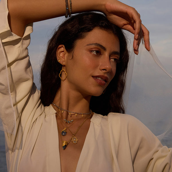 Satya Jewelry Full Bloom Lotus Petal Earrings