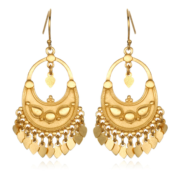 satya jewelry Gold Veils - Petal Chandelier Earrings