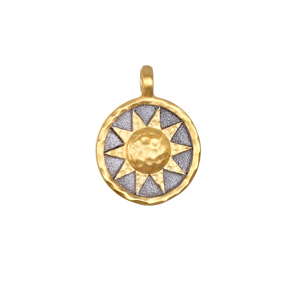 satya jewelry Golden Sun Gunmetal Charm
