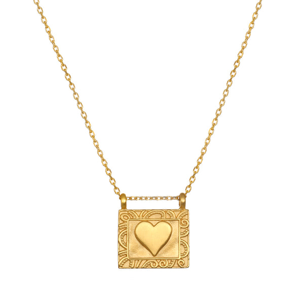 satya jewelry Heart Centered Gold Necklace