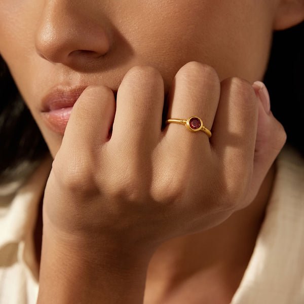Satya Jewelry Inner Fire Garnet Ring