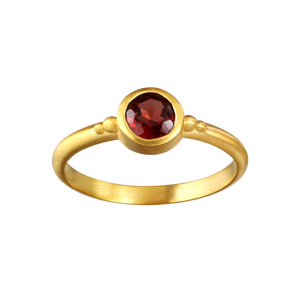 satya jewelry Inner Fire Garnet Ring