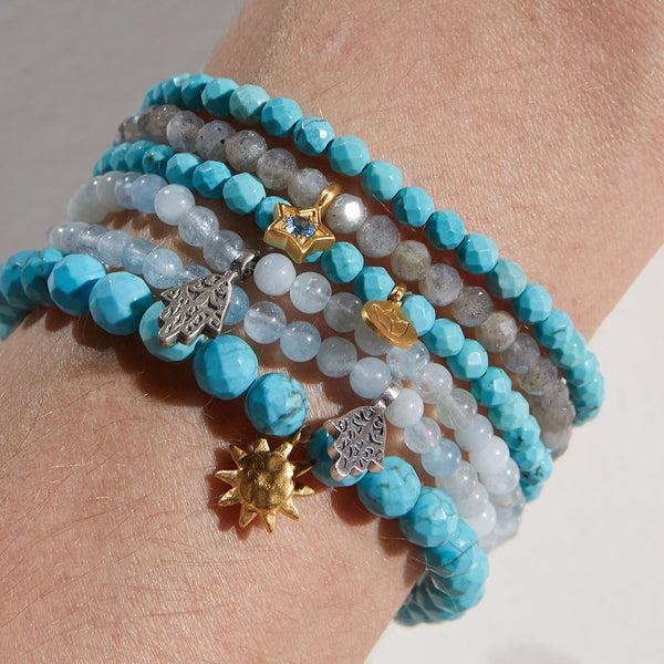 Satya Jewelry Inner Voice Lotus Gemstone Bracelet