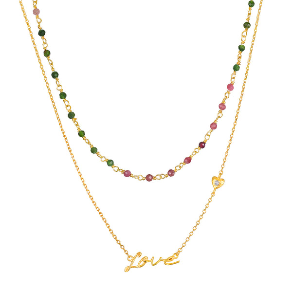 satya jewelry Intention of Love Necklace Set