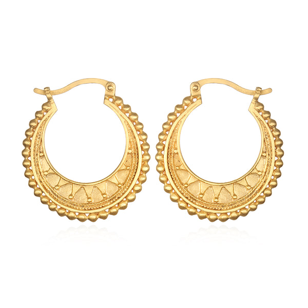 satya jewelry Interwoven Gold Hoop Earrings