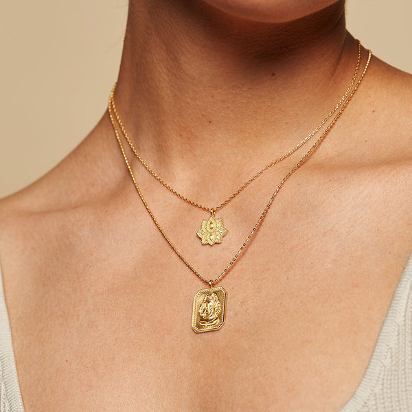 Satya Jewelry Journey Forward Lotus Gold Necklace