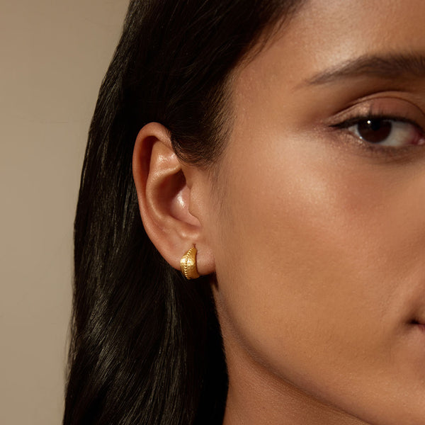 Satya Jewelry Little Joys Dot Huggie Hoop Earrings