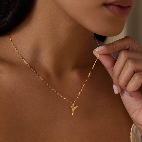 Satya Jewelry Loving Devotion Hummingbird Necklace