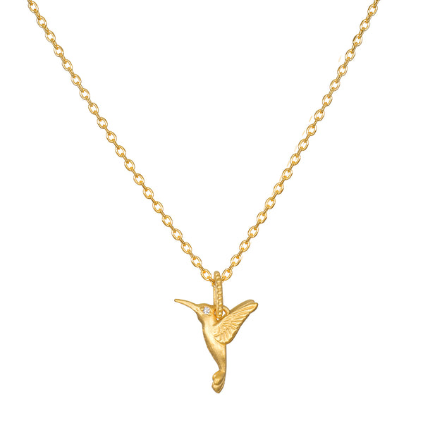 satya jewelry Loving Devotion Hummingbird Necklace