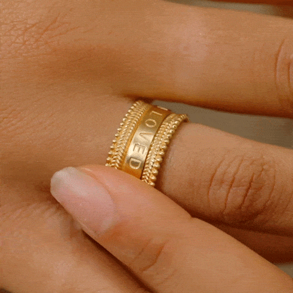 Satya Jewelry Loving Mantra Spinning Ring