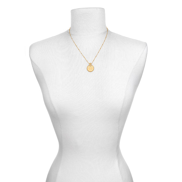 Satya Jewelry Mandala Zodiac Leo Peridot Necklace