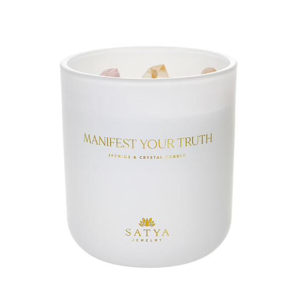 satya jewelry Manifest Your Truth Intention Candle