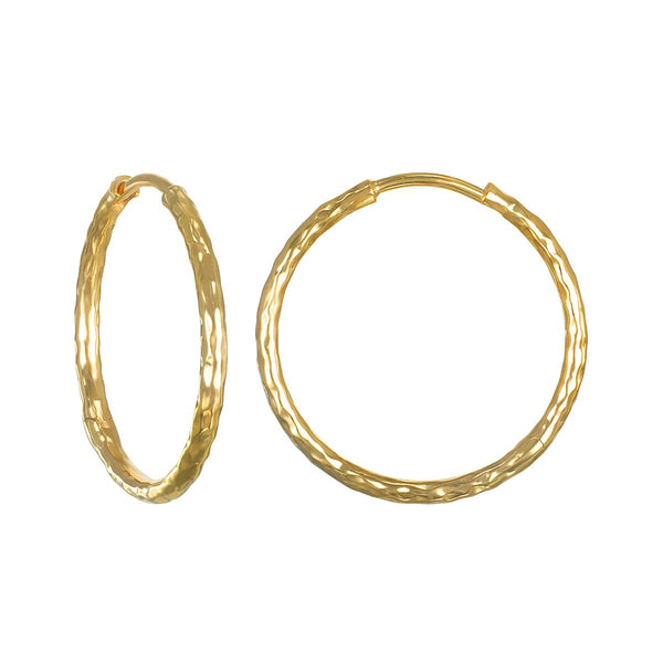 satya jewelry Medium Hoop 14kt Gold Earrings