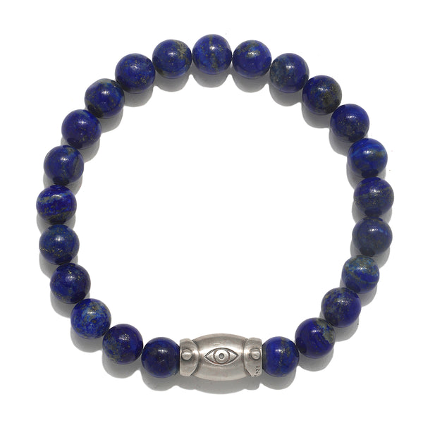 satya jewelry Men's Eye Lapis Gemstone Bracelet