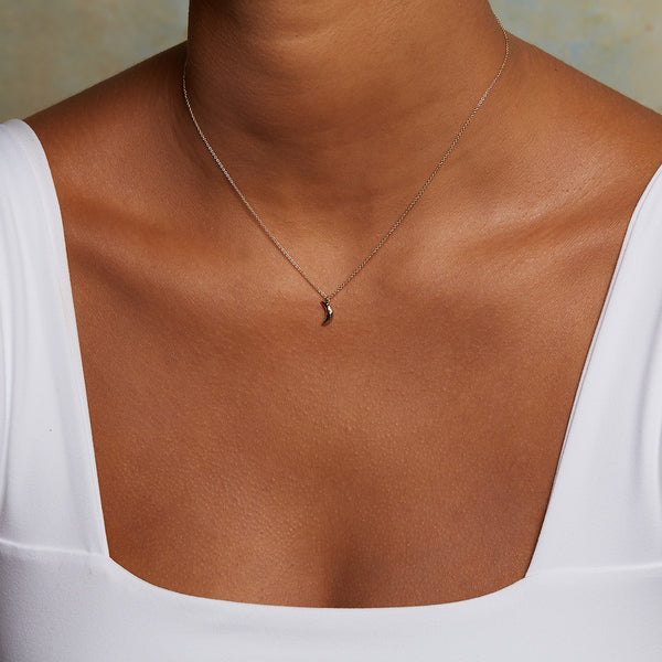 Satya Jewelry Moon 14kt Gold Pendant Necklace