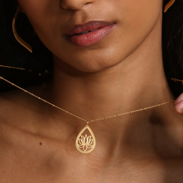 Satya Jewelry Open To Possibilities Lotus Necklace